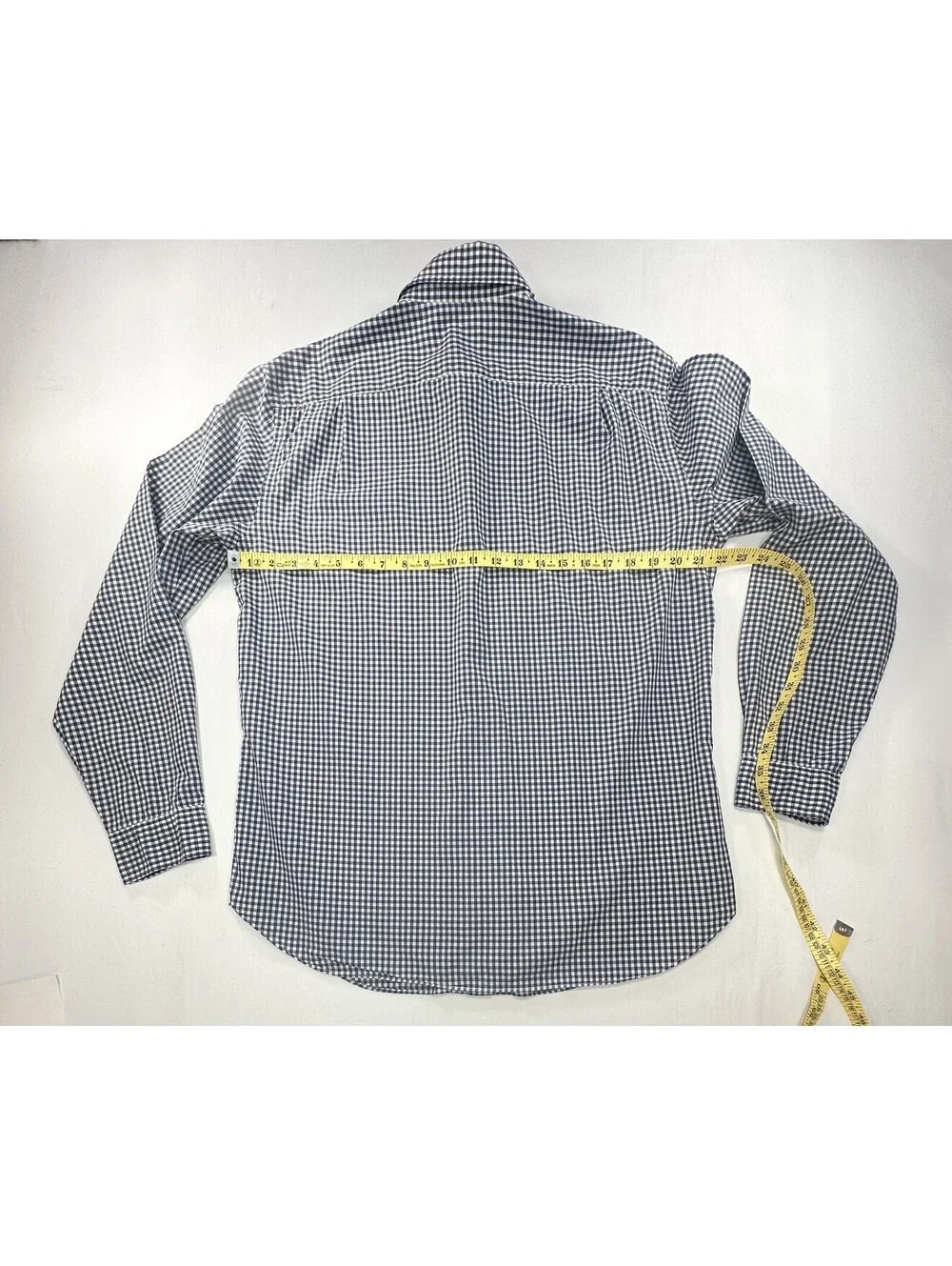 J Crew Checked Lightweight 100% Cotton Button Up Blue Mens M